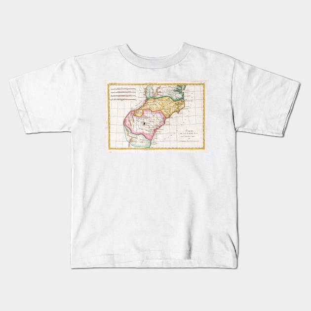 Vintage Map of The Carolinas (1780) Kids T-Shirt by Bravuramedia